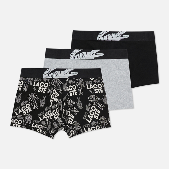 Lacoste Underwear 3-Pack Crocodile Print Trunk цена и фото