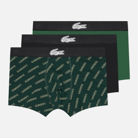 Комплект мужских трусов Lacoste Underwear 3-Pack Cotton Stretch Trunk, цвет комбинированный, размер L