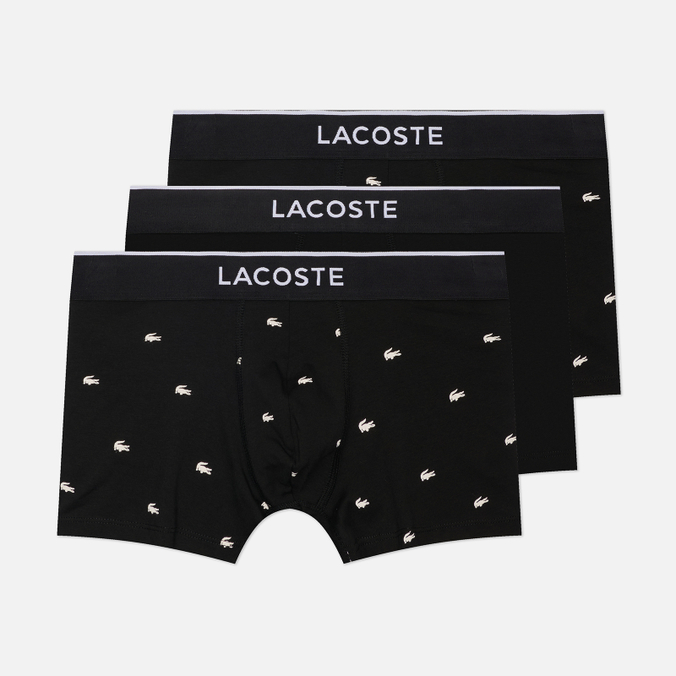 Комплект мужских трусов Lacoste 3-Pack Printed Stretch Trunks