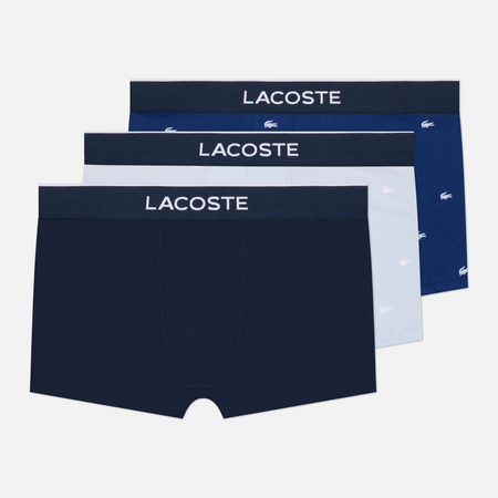 Комплект мужских трусов Lacoste Underwear 3-Pack Printed Stretch Trunks, цвет комбинированный, размер S