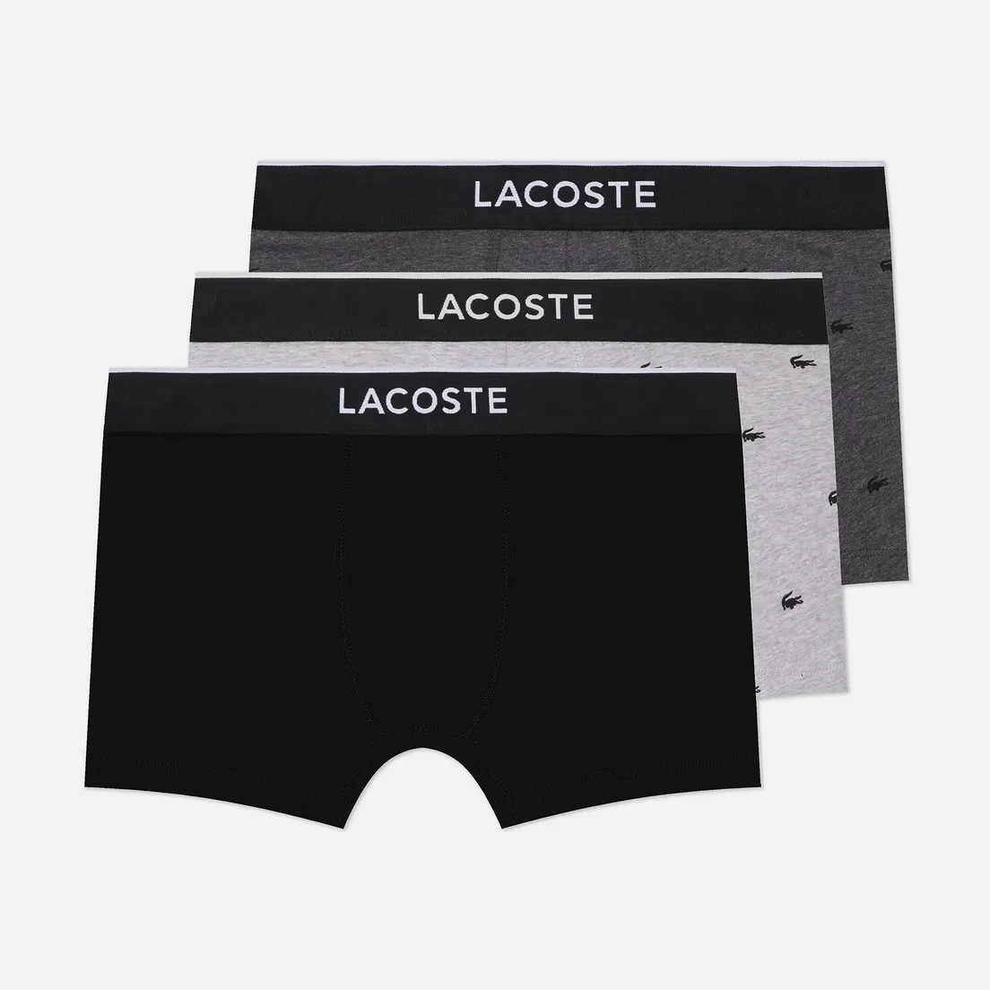 Lacoste Underwear Комплект мужских трусов 3-Pack Printed Stretch Trunks