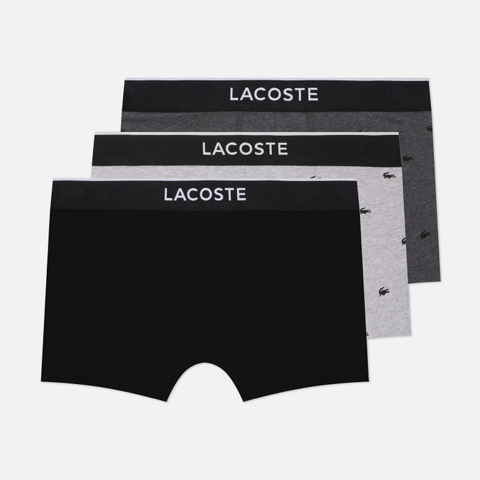 Комплект мужских трусов Lacoste 3-Pack Printed Stretch Trunks