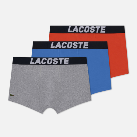 Комплект мужских трусов Lacoste Underwear 3-Pack Branded Jersey Trunk, цвет комбинированный, размер XL - фото 1