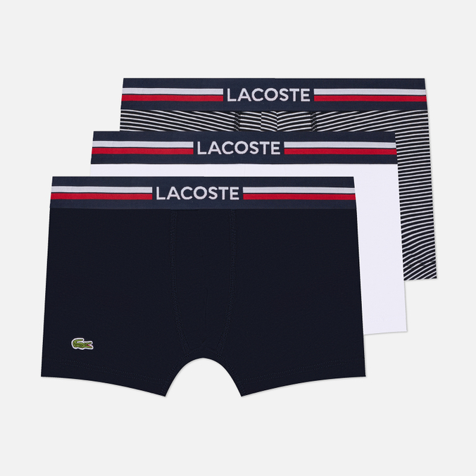 Комплект мужских трусов Lacoste 3-Pack Stretch Cotton Trunks