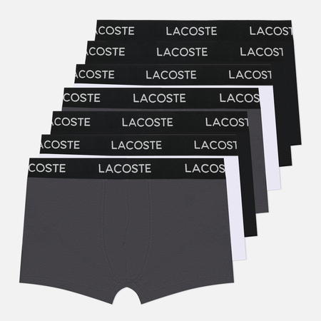 Комплект мужских трусов Lacoste Underwear Cotton Stretch Regular Trunks 7-Pack, цвет комбинированный, размер L