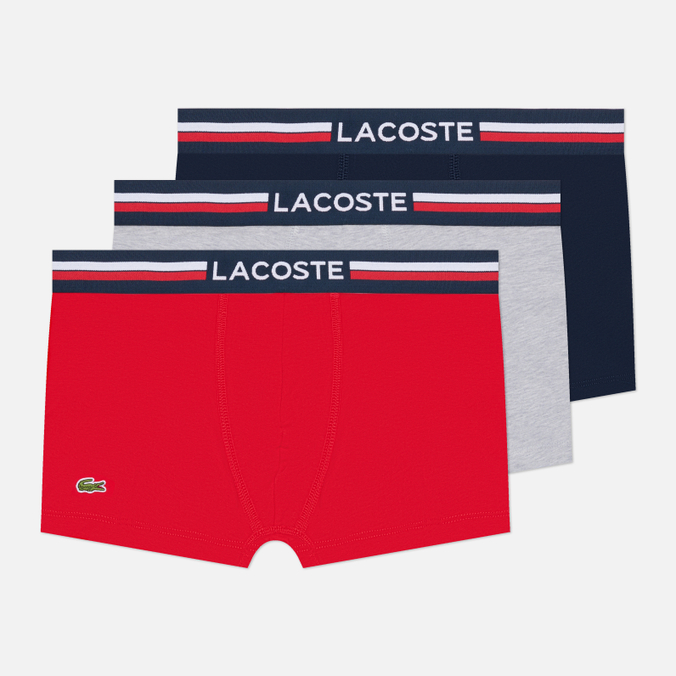 Комплект мужских трусов Lacoste Underwear 3-Pack Stretch Cotton Trunks