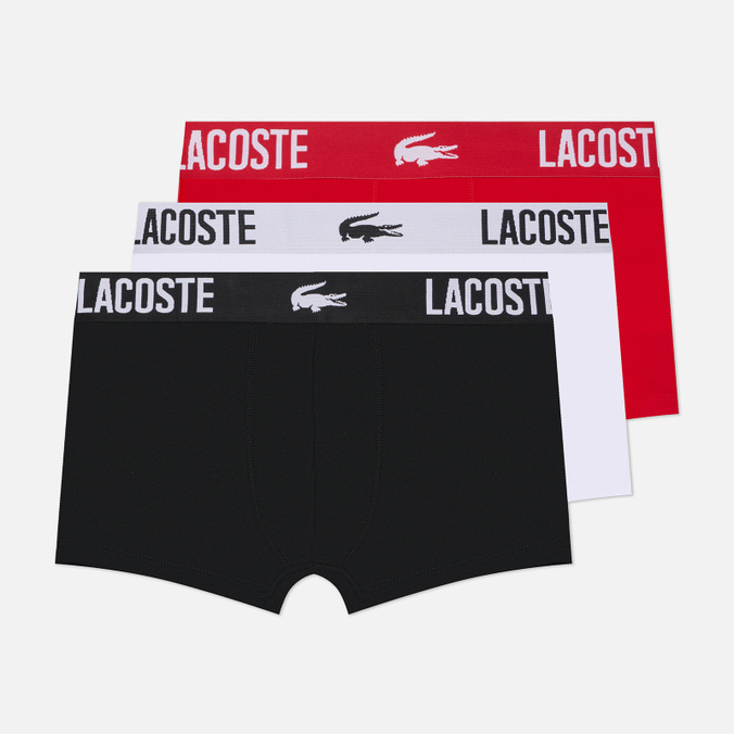 Комплект мужских трусов Lacoste Stretch Cotton Trunks 3-Pack