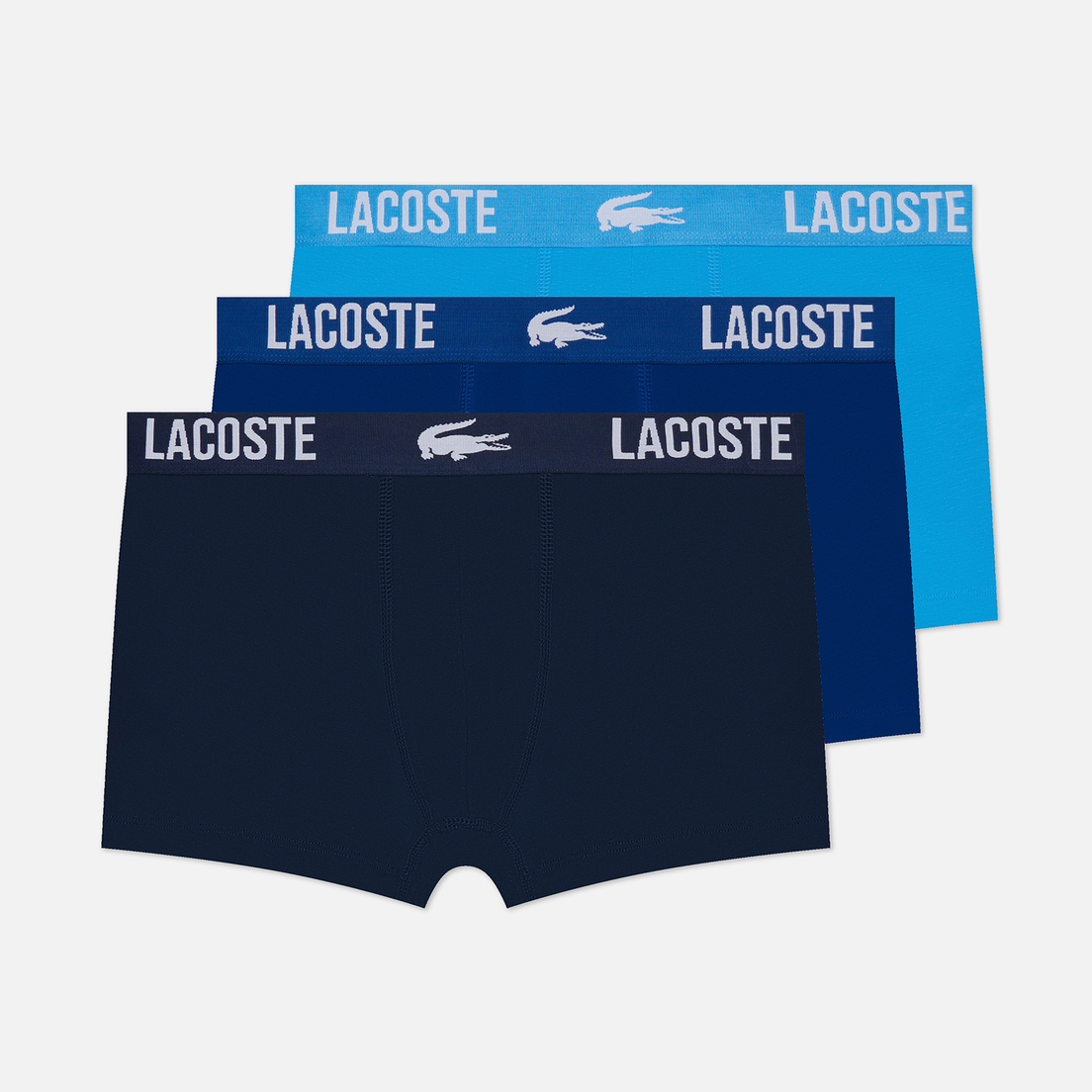 Lacoste Underwear Комплект мужских трусов 3-Pack Trunk Jacquard Waistband