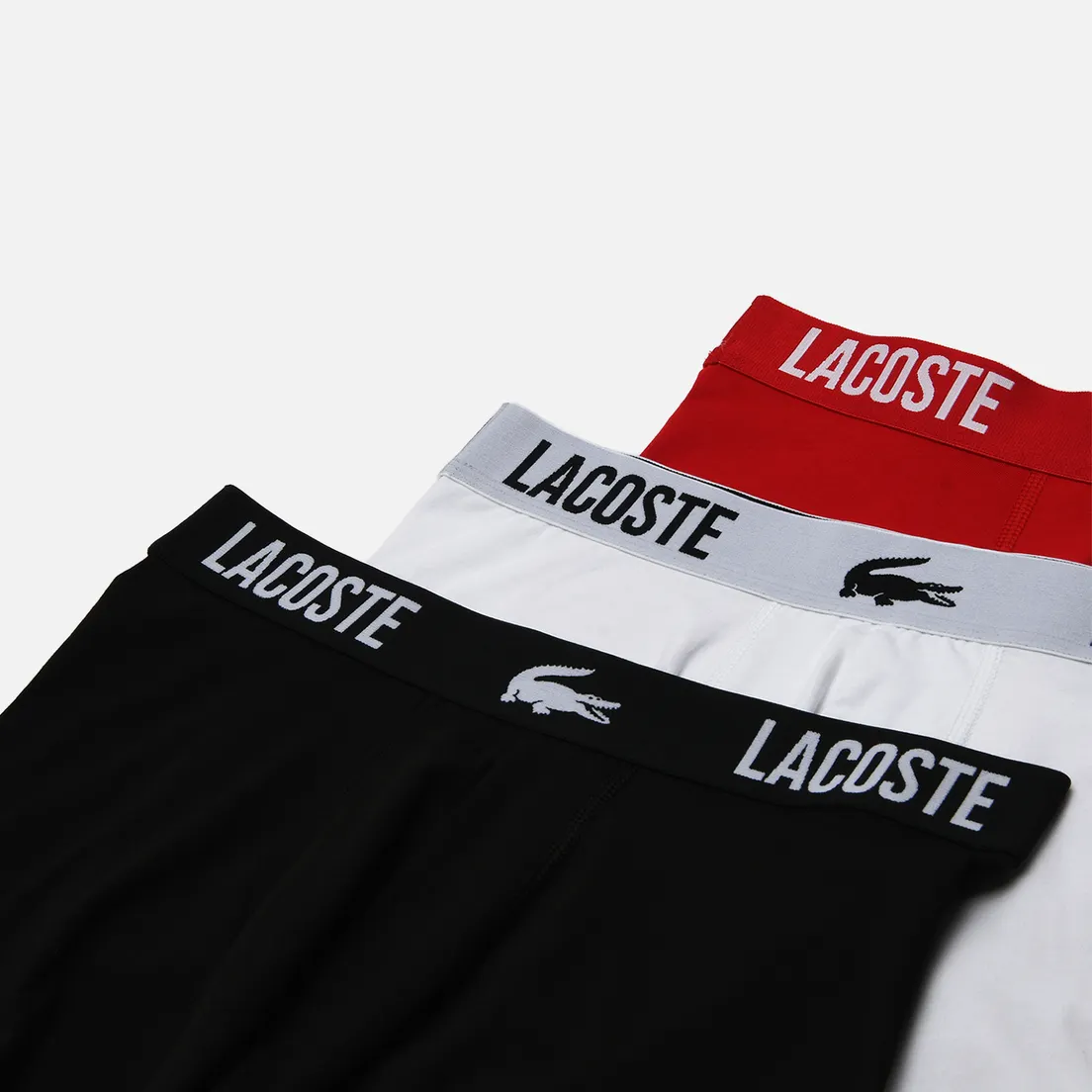 Lacoste Underwear Комплект мужских трусов 3-Pack Trunk Jacquard Waistband