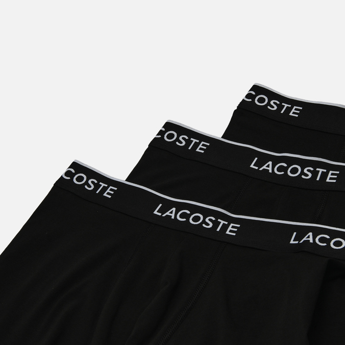 Комплект мужских трусов Lacoste, цвет чёрный, размер XL 5H3389-031 3-Pack Boxer Casual - фото 2