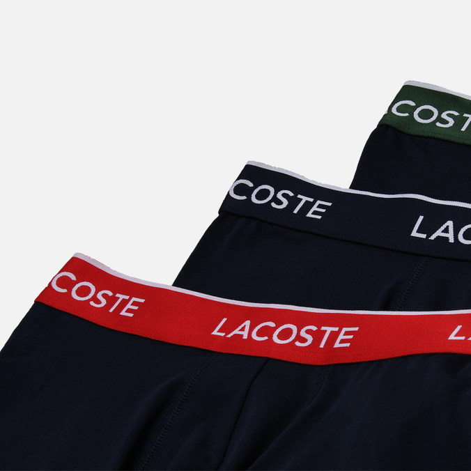 Комплект мужских трусов Lacoste, цвет чёрный, размер S 5H3401-HY0 3-Pack Boxer Casual Contrast Waistband - фото 2