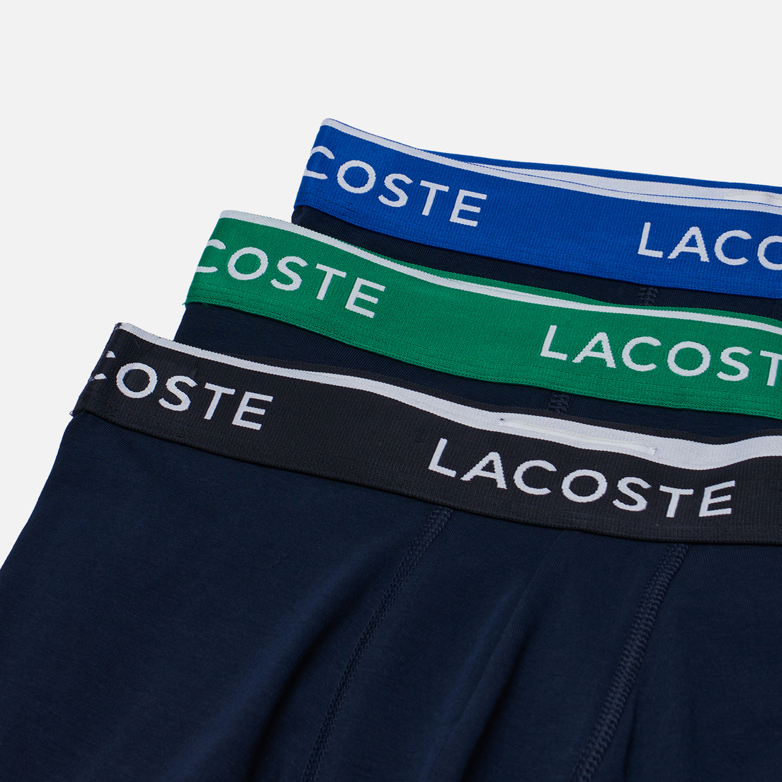 Lacoste Underwear Комплект мужских трусов 3-Pack Boxer Casual Contrast Waistband