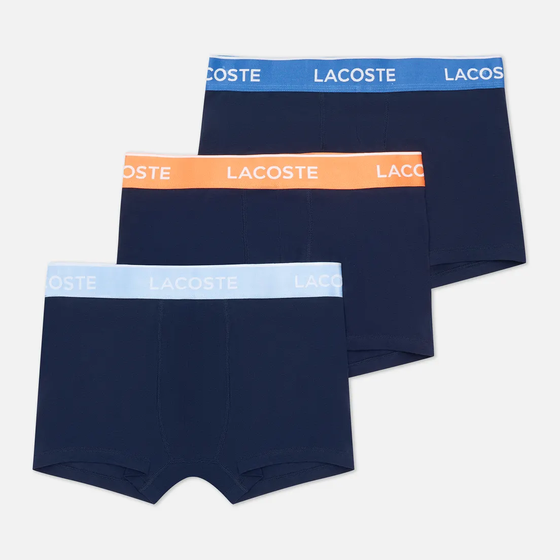 Lacoste Underwear Комплект мужских трусов 3-Pack Boxer Casual Contrast Waistband