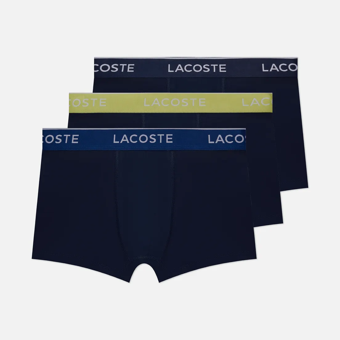 Lacoste Underwear Комплект мужских трусов 3-Pack Boxer Casual Contrast Waistband