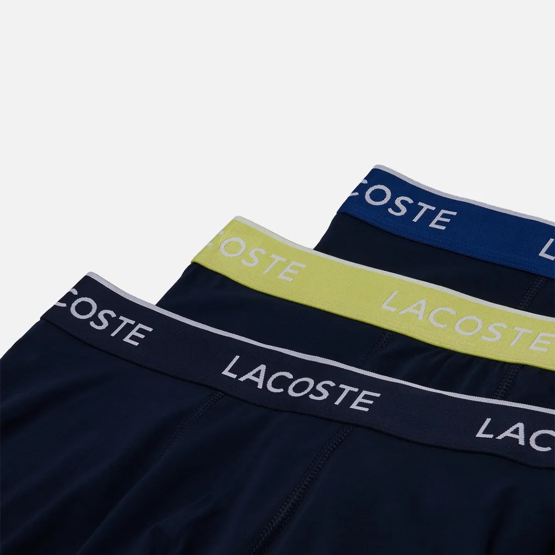 Lacoste Underwear Комплект мужских трусов 3-Pack Boxer Casual Contrast Waistband