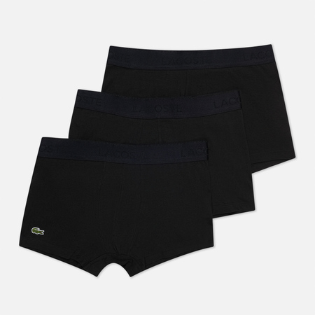 Комплект мужских трусов Lacoste Underwear 3-Pack Trunk, цвет чёрный, размер XXL