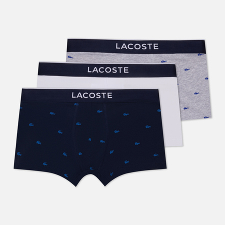 Комплект мужских трусов Lacoste 3-Pack Casual Signature Boxer, цвет комбинированный, размер M - фото 1