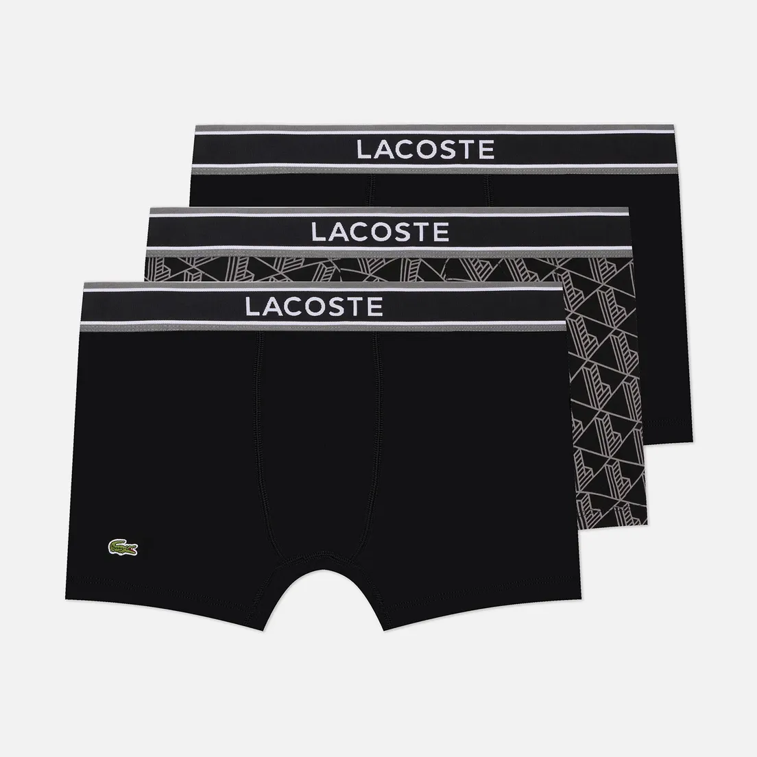 Lacoste Underwear Комплект мужских трусов 3-Pack Monogram Trunks