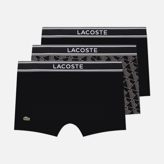Комплект мужских трусов Lacoste 3-Pack Monogram Trunks