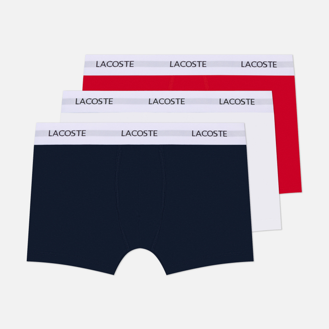 Комплект мужских трусов Lacoste Underwear 3-Pack Stretch Trunks