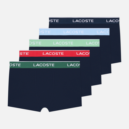 Комплект мужских трусов Lacoste Underwear 5-Pack Stretch Cotton Trunks, цвет комбинированный, размер L