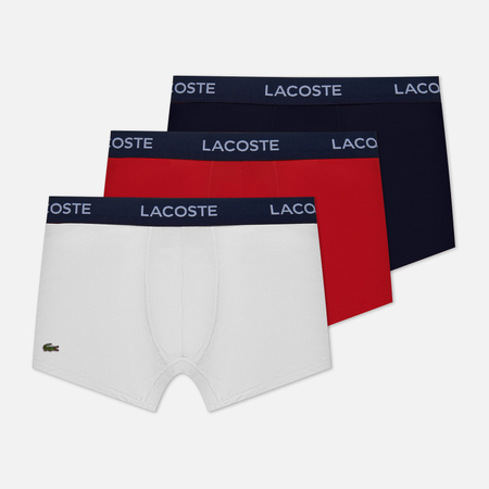 Комплект мужских трусов Lacoste Underwear Microfiber Trunk 3-Pack, цвет комбинированный, размер XL - фото 1