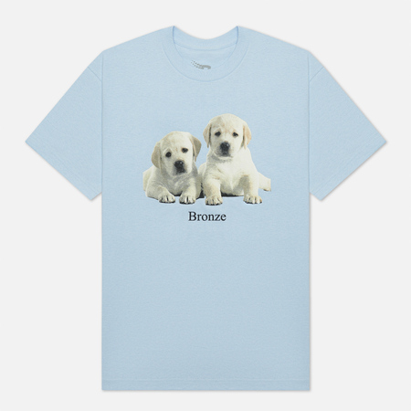Мужская футболка Bronze 56K Puppies, цвет голубой, размер XL