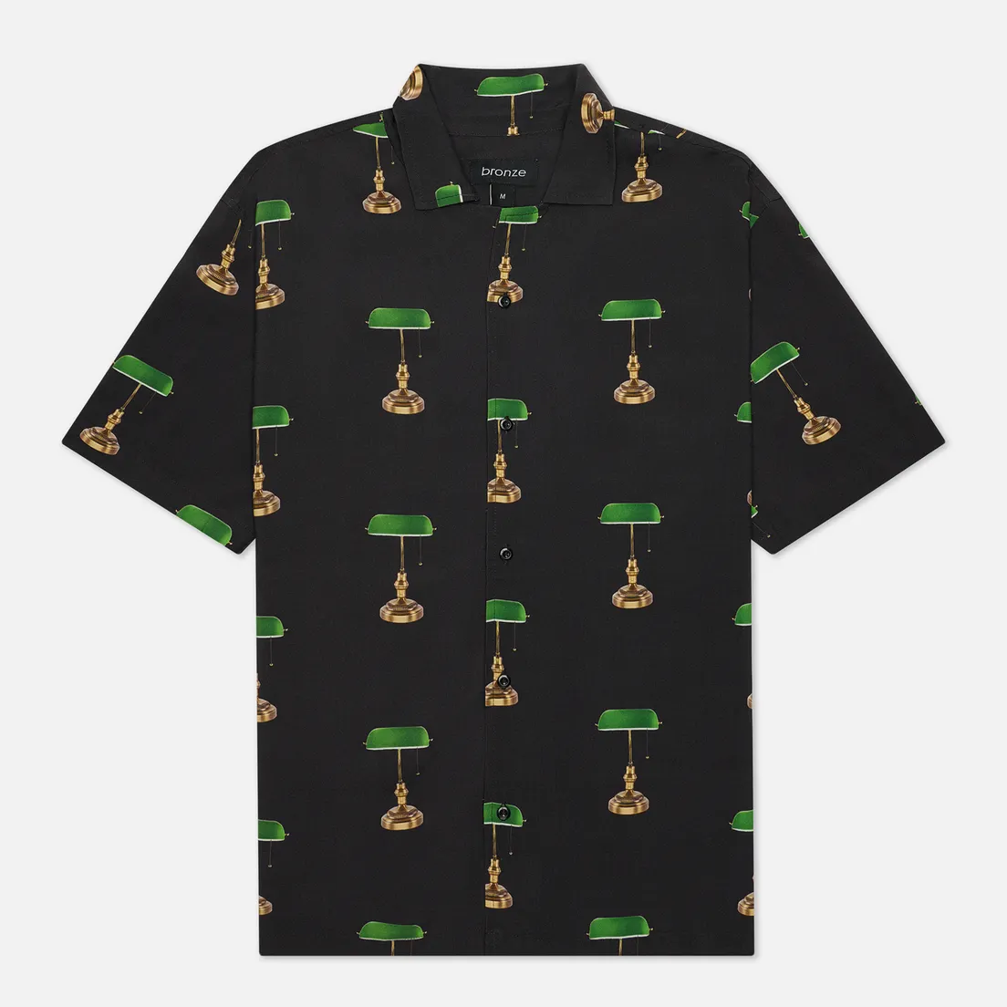 Bronze 56K Мужская рубашка Bankers Lamp Rayon