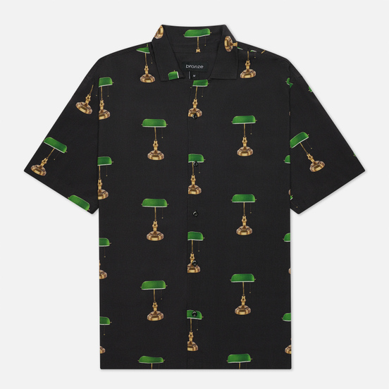 Мужская рубашка Bronze 56K Bankers Lamp Rayon Black