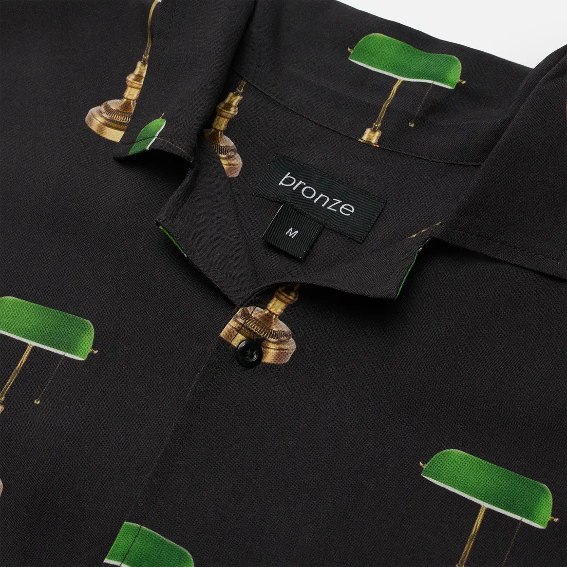 Bronze 56K Мужская рубашка Bankers Lamp Rayon
