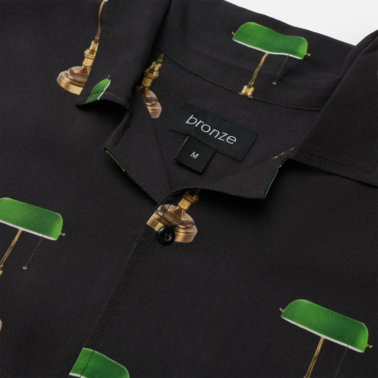 Мужская рубашка Bronze 56K Bankers Lamp Rayon Black