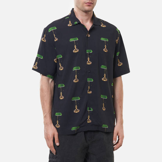 Мужская рубашка Bronze 56K Bankers Lamp Rayon Black