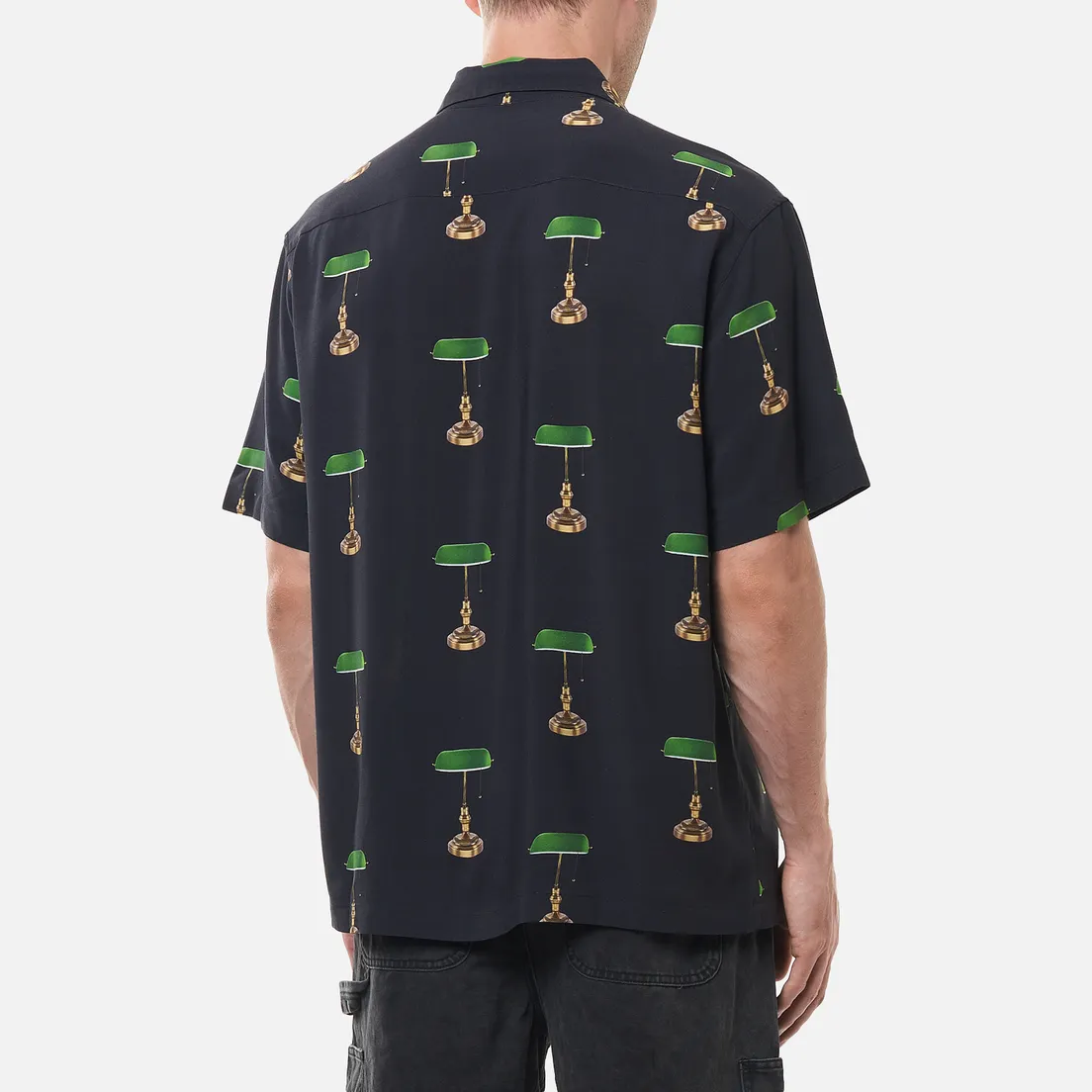 Bronze 56K Мужская рубашка Bankers Lamp Rayon