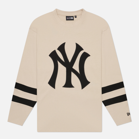 Мужской лонгслив New Era MLB Oversized, цвет бежевый, размер M