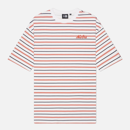 Мужская футболка New Era Stripe, цвет белый, размер XXL