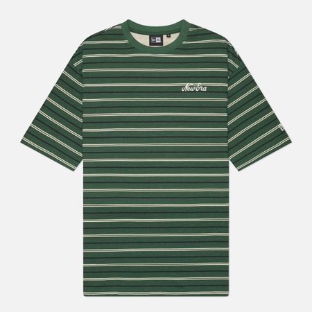 Мужская футболка New Era Stripe, цвет зелёный, размер S