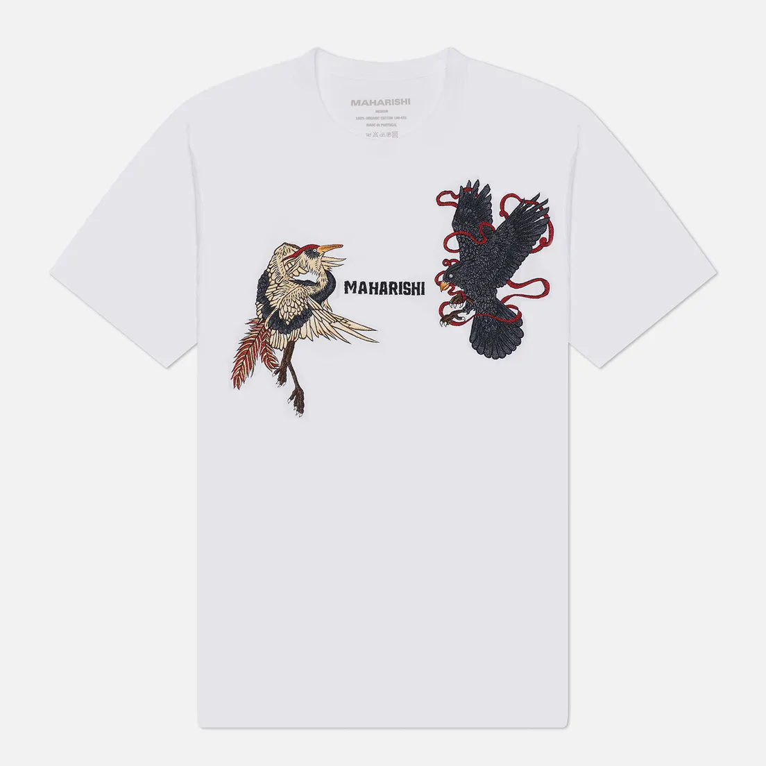 maharishi Мужская футболка Black Crow White Heron