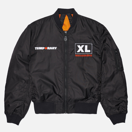  Мужская куртка бомбер maharishi Temporary MA-1 Flight, цвет чёрный, размер XXL