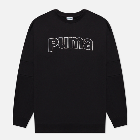 фото Мужская толстовка puma puma team crew tr, цвет чёрный, размер s