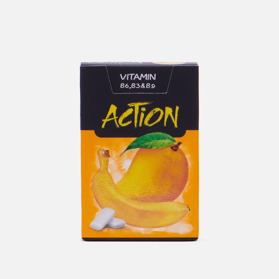 Action Жевательная резинка Mango & Banana Vitamin B6, B3, B9