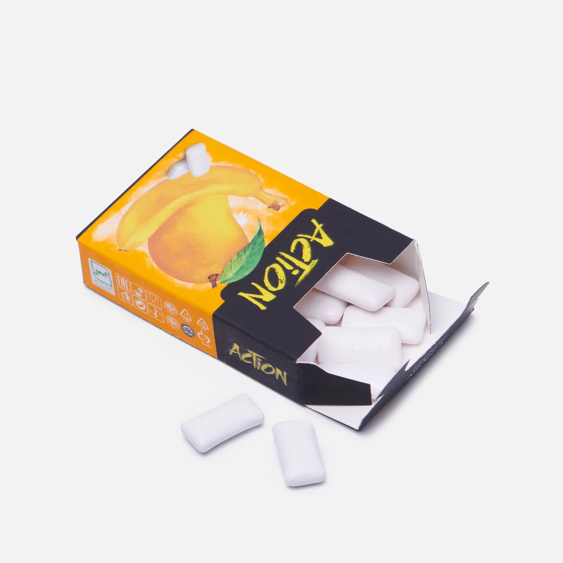 Action Жевательная резинка Mango & Banana Vitamin B6, B3, B9