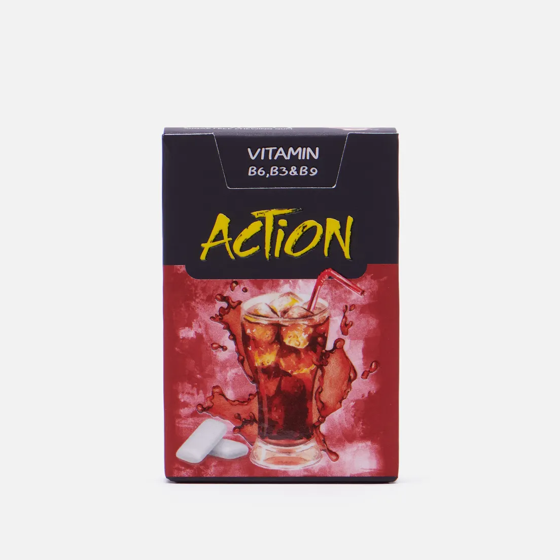 Action Жевательная резинка Cola Vitamin B6, B3, B9