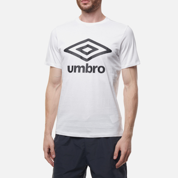 Мужская футболка Umbro, цвет белый, размер L 65352U-13V FW Large Logo - фото 3