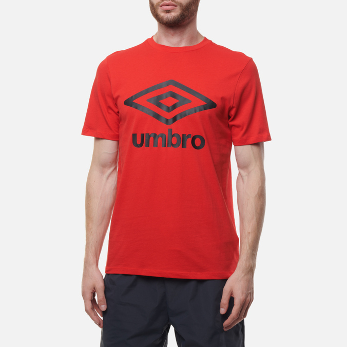 Мужская футболка Umbro, цвет красный, размер S 65352U-96J FW Large Logo - фото 3