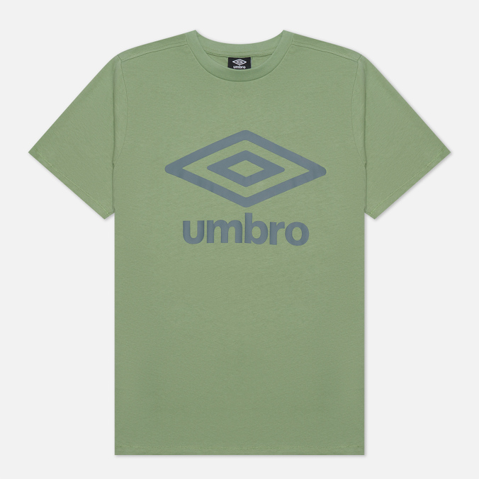 Мужская футболка Umbro, цвет зелёный, размер M 65352U-KM4 FW Large Logo - фото 1