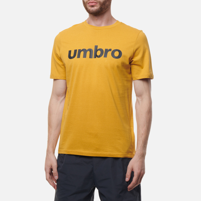 Мужская футболка Umbro, цвет жёлтый, размер XL 65551U-KMA FW Linear Logo Graphic - фото 3