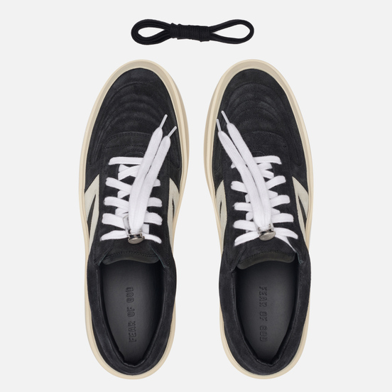 Мужские кроссовки Fear of God Skate Low Suede/Leather Black/Grey