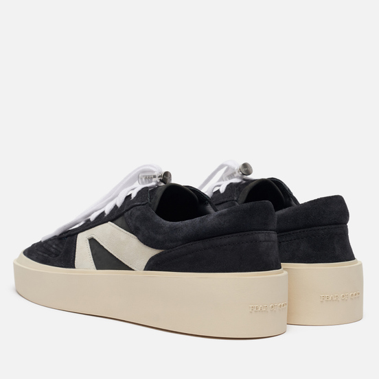 Мужские кроссовки Fear of God Skate Low Suede/Leather Black/Grey