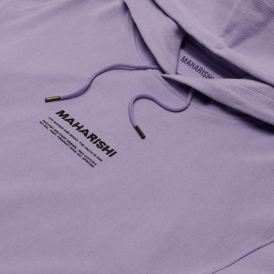 Мужская толстовка maharishi Organic Hooded Military Type Embroidery Lavender