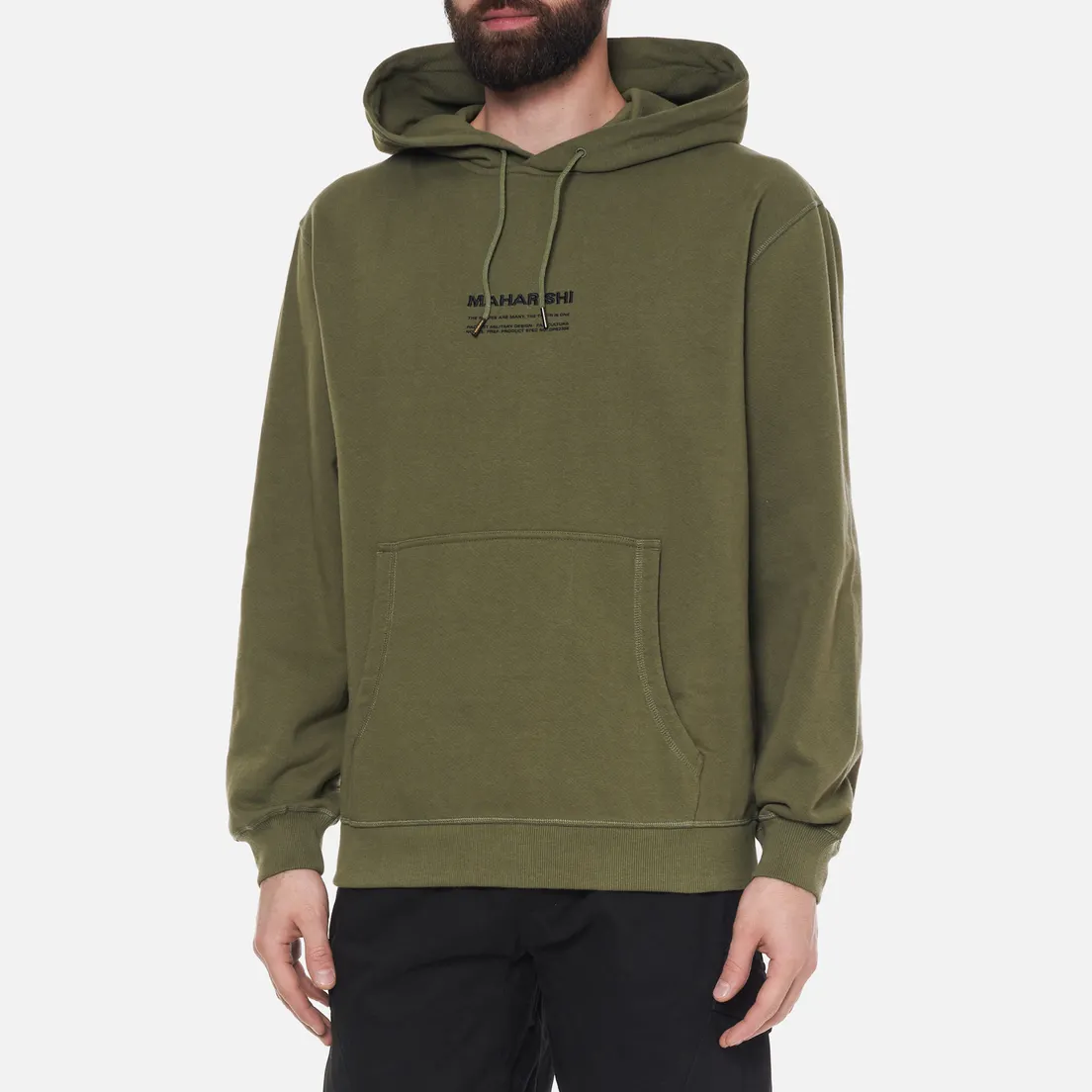maharishi Мужская толстовка Organic Hooded Military Type Embroidery